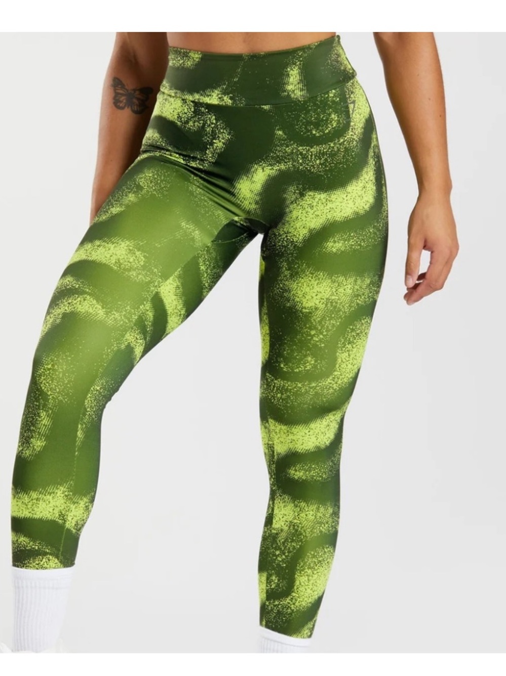 Gymshark power leggings moss green